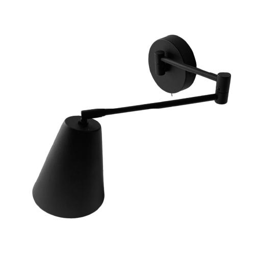 APLIQUE VELADOR CON INTERRUPTOR E27 NEGRO